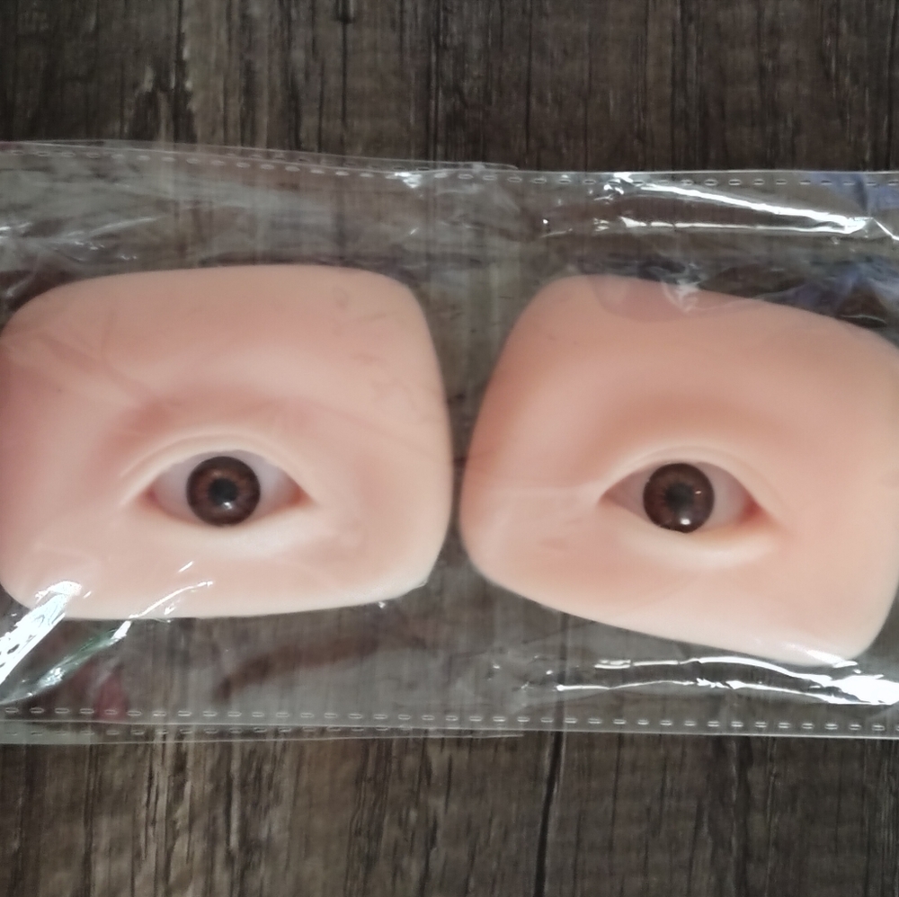 Eye Practice Skin, 3D Silicone Fake Eye Practice Skin Makeup Face Board